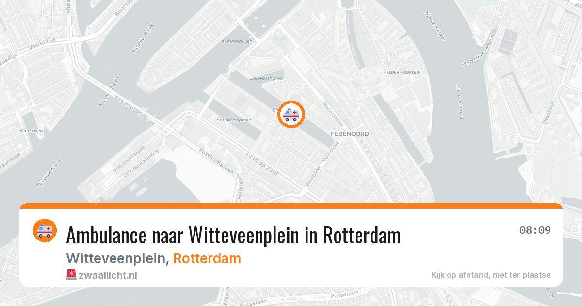 Ambulance naar Witteveenplein in Rotterdam — 3 aug 2026