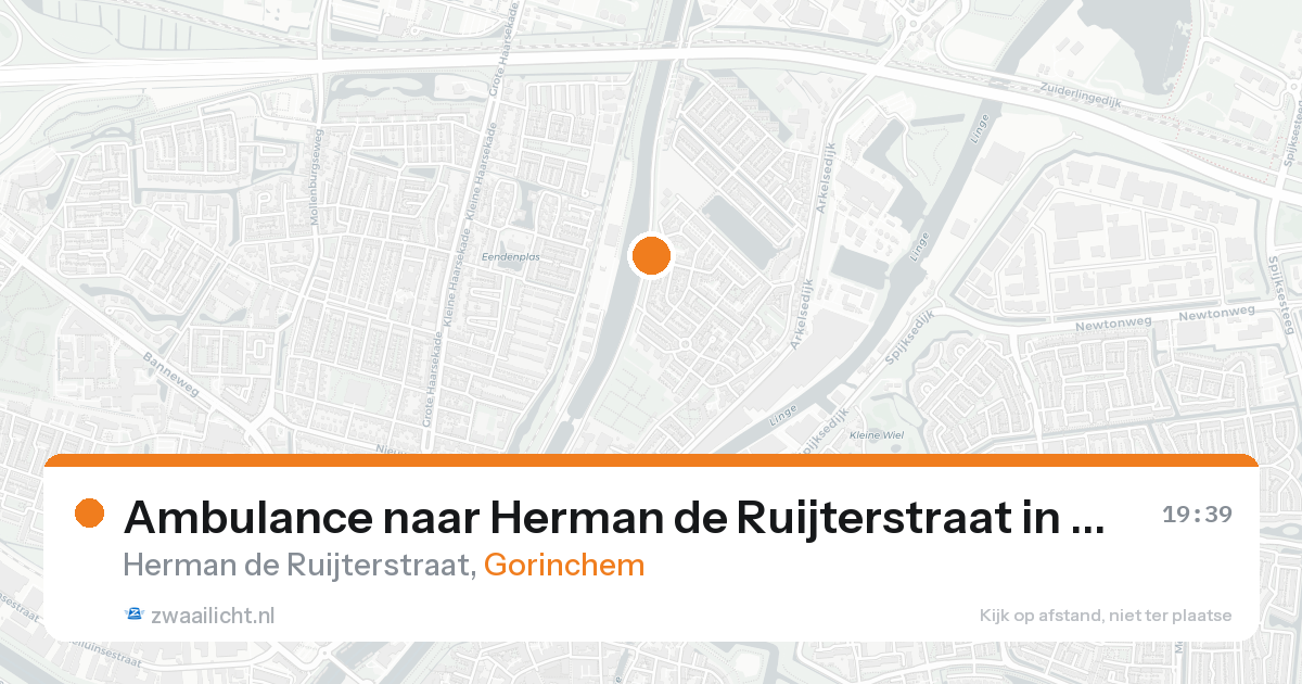 Ambulance naar Herman de Ruijterstraat in Gorinchem — 17 aug 2026