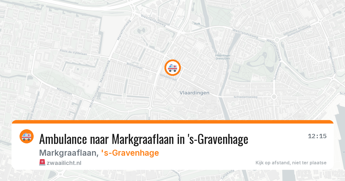 Ambulance naar Markgraaflaan in 's-Gravenhage — 19 mrt 2026