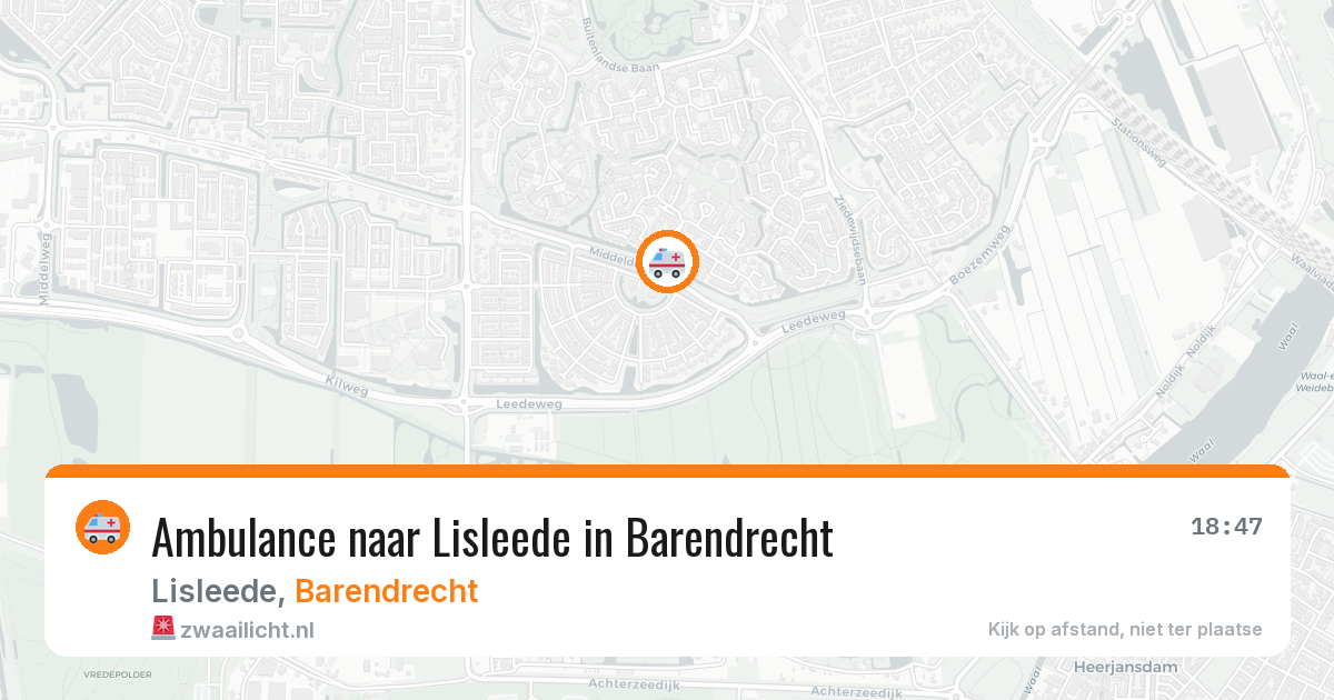Ambulance naar Lisleede in Barendrecht — 28 mei 2026