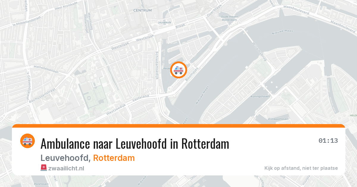 Ambulance naar Leuvehoofd in Rotterdam — 5 aug 2026