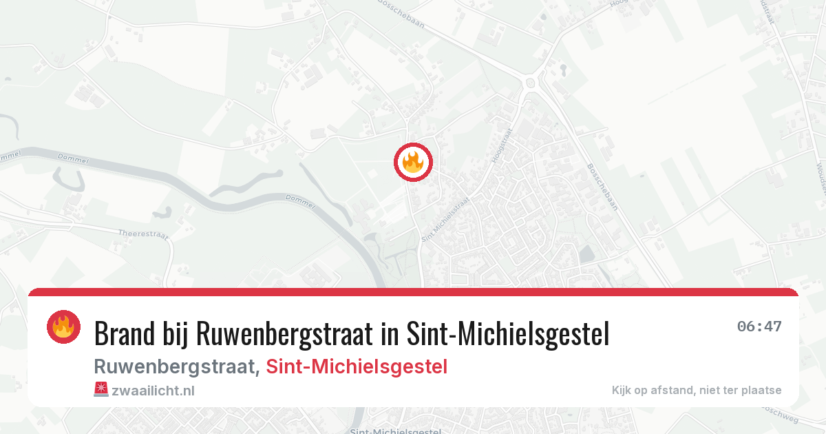 Brand bij Ruwenbergstraat in Sint-Michielsgestel — 10 jun 2026