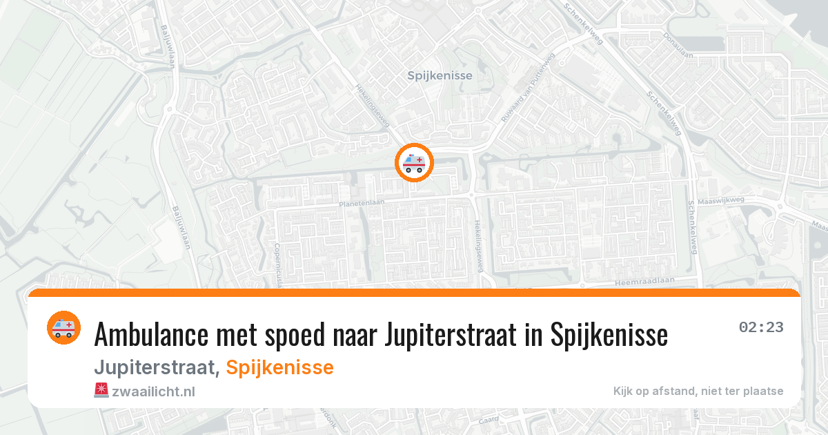 Ambulance met spoed naar Jupiterstraat in Spijkenisse — 13 jul 2026