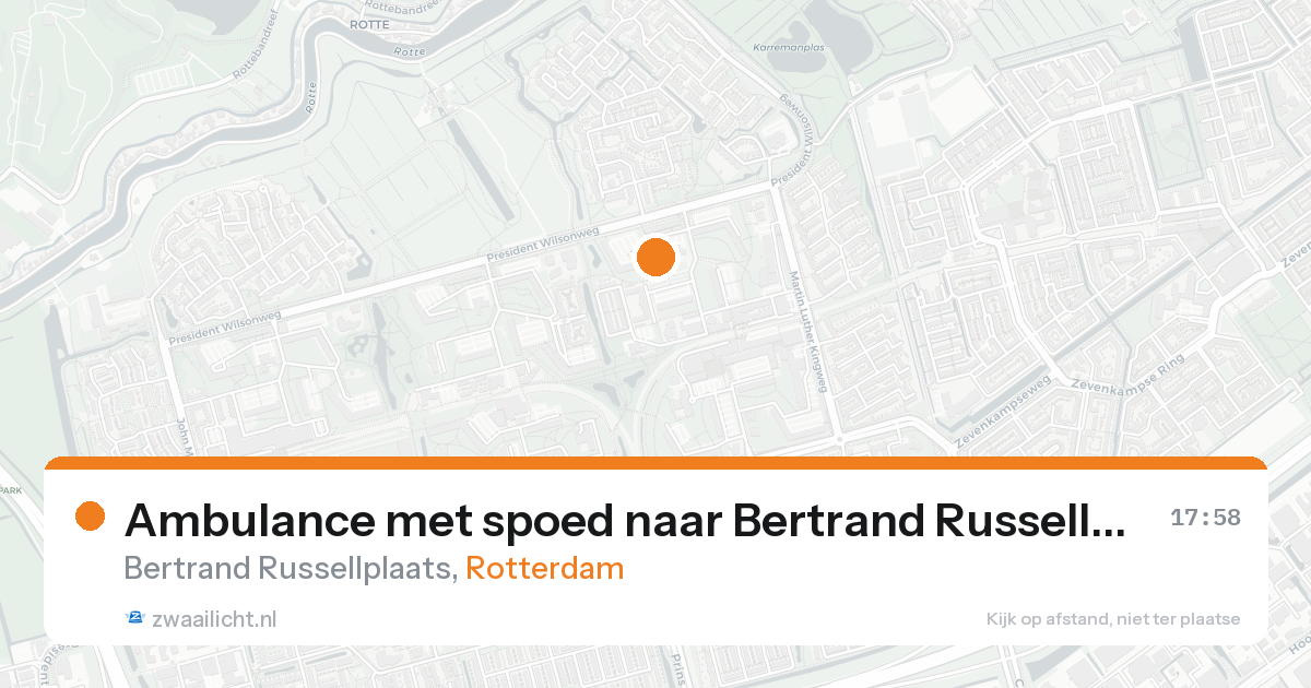 Ambulance met spoed naar Bertrand Russellplaats in Rotterdam — 22 aug 2026