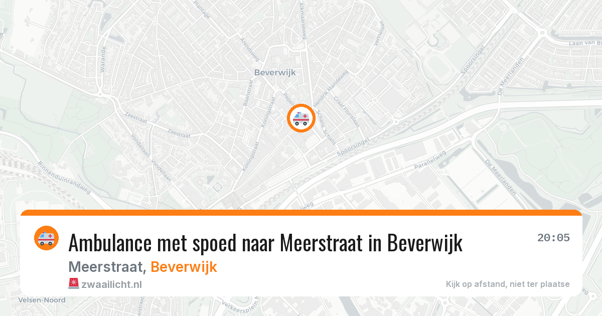 Ambulance met spoed naar Meerstraat in Beverwijk — 18 jul 2026
