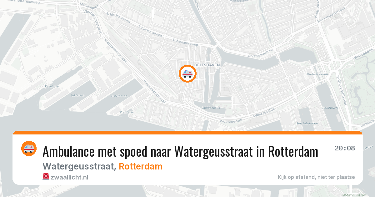 Ambulance met spoed naar Watergeusstraat in Rotterdam — 19 mrt 2026