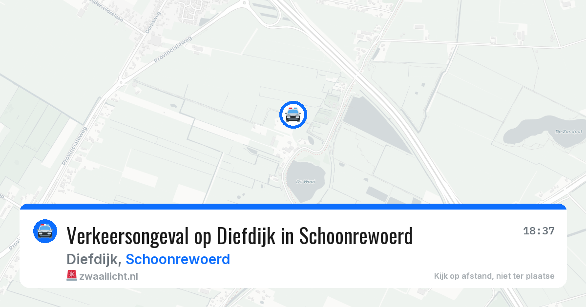 Verkeersongeval op Diefdijk in Schoonrewoerd — 30 mei 2026