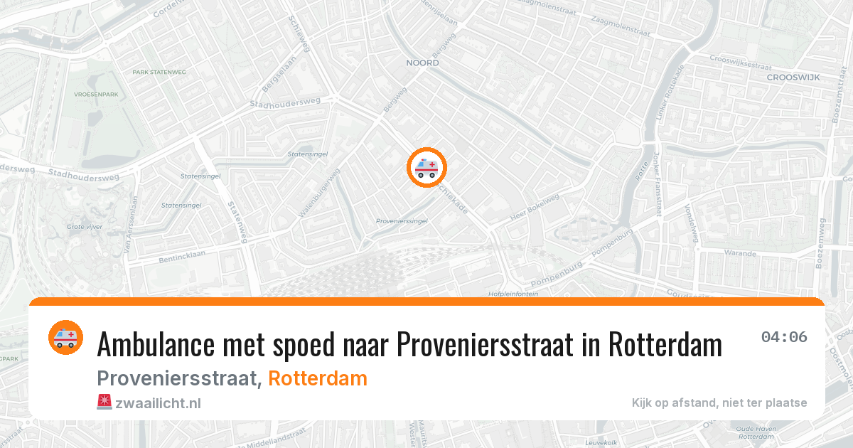 Ambulance met spoed naar Proveniersstraat in Rotterdam — 25 mei 2026