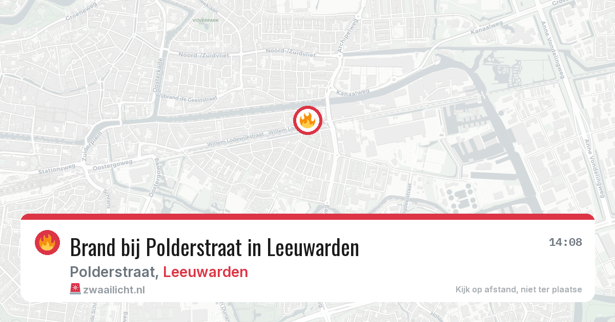 Brand bij Polderstraat in Leeuwarden — 5 mrt 2026