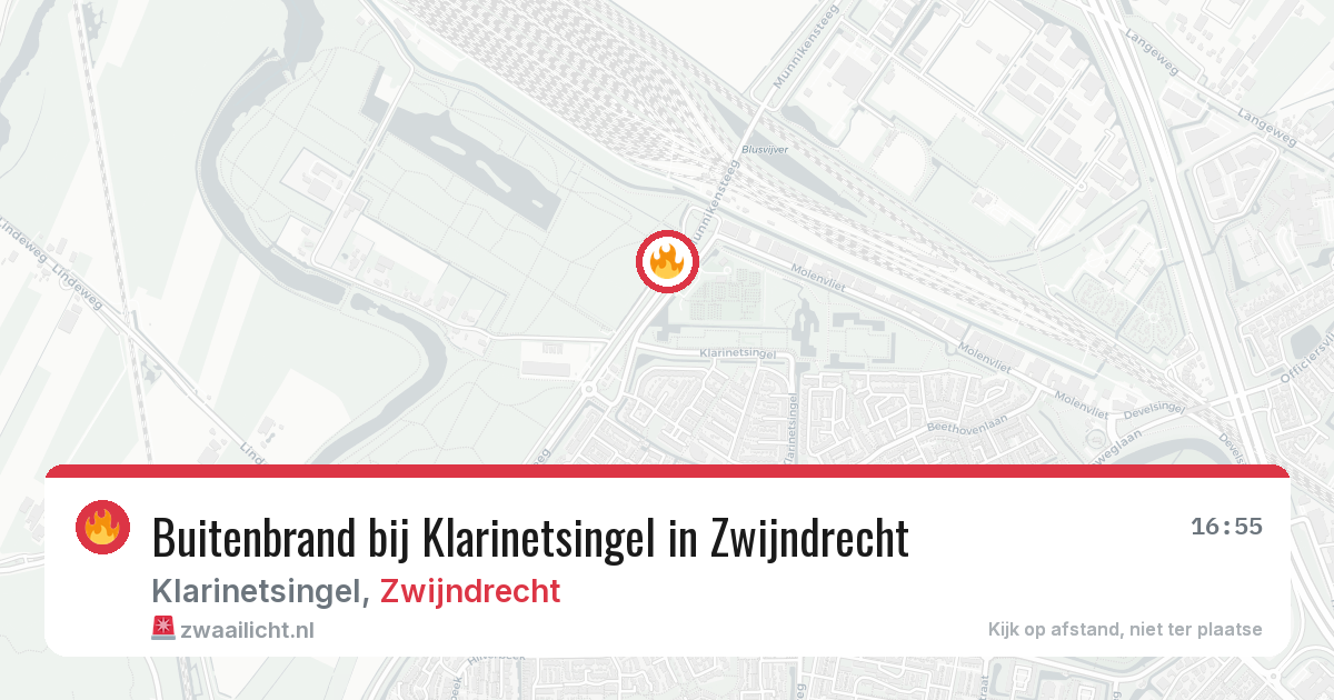 Buitenbrand bij Klarinetsingel in Zwijndrecht — 14 jul 2026