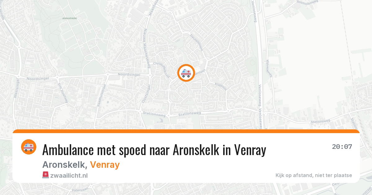 Ambulance met spoed naar Aronskelk in Venray — 28 jul 2026
