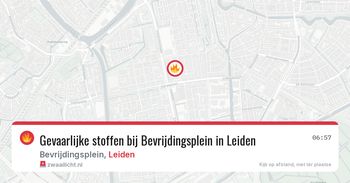 Gevaarlijke stoffen bij Bevrijdingsplein in Leiden — 11 apr 2026