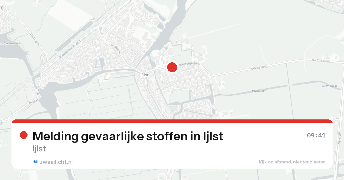 Melding gevaarlijke stoffen in Ijlst — 17 aug 2026