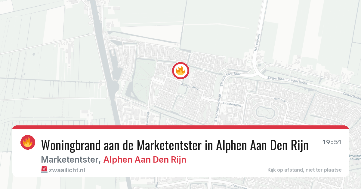 Woningbrand aan de Marketentster in Alphen Aan Den Rijn — 27 jan 2026