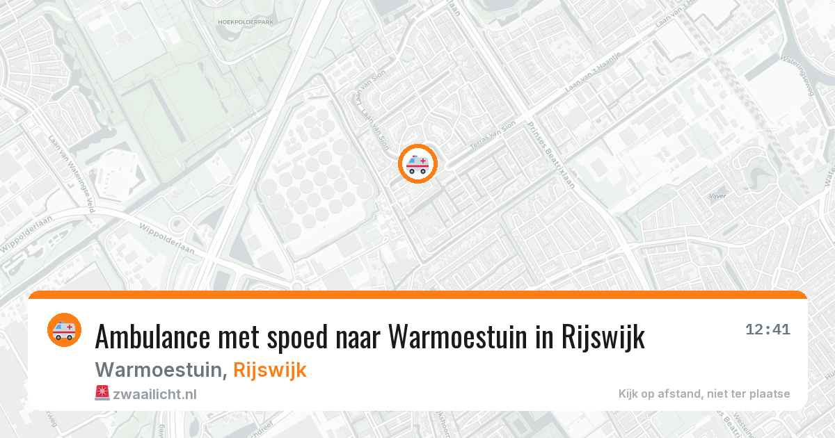 Ambulance met spoed naar Warmoestuin in Rijswijk — 14 jun 2026