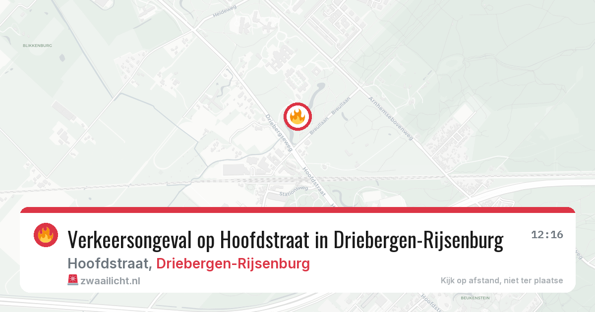 Verkeersongeval op Hoofdstraat in Driebergen-Rijsenburg — 30 apr 2026