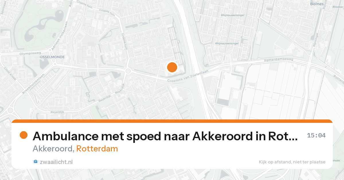 Ambulance met spoed naar Akkeroord in Rotterdam — 19 aug 2026