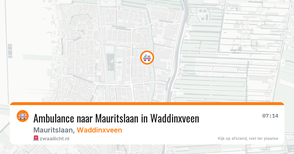 Ambulance naar Mauritslaan in Waddinxveen — 8 apr 2026