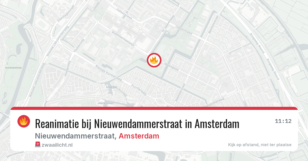 Reanimatie bij Nieuwendammerstraat in Amsterdam — 8 apr 2026