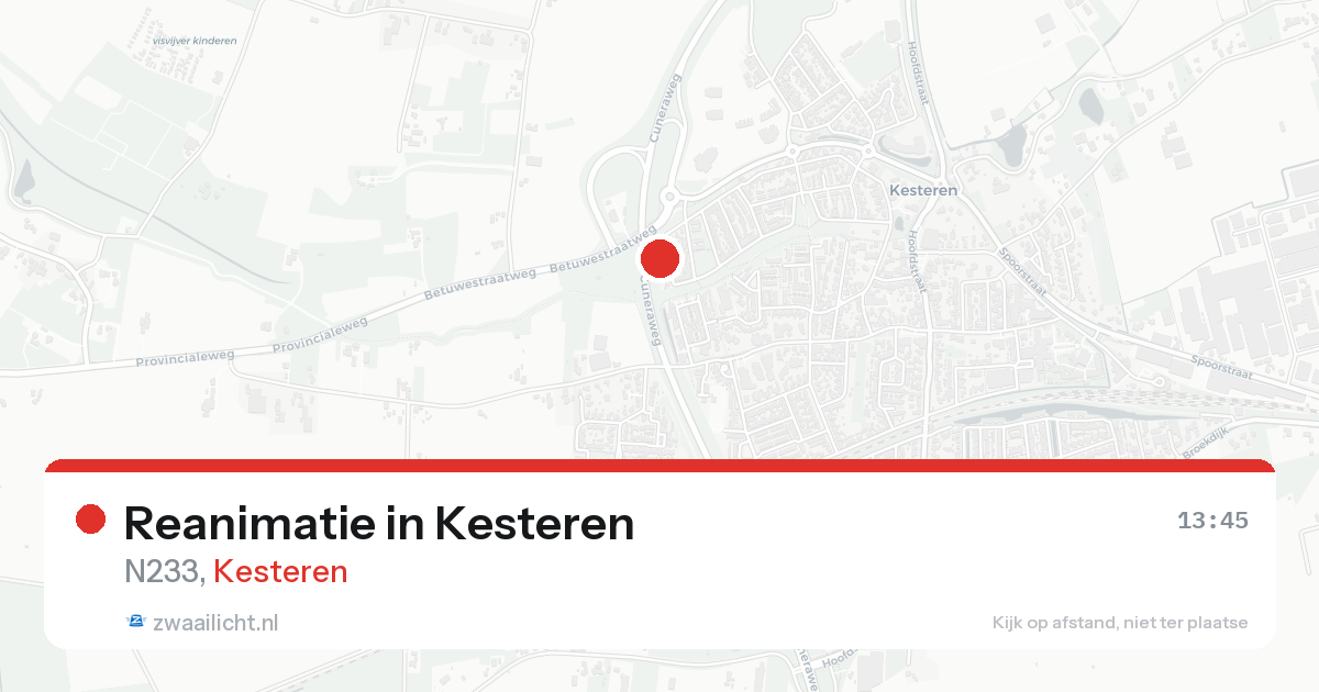 Reanimatie in Kesteren — 17 aug 2026