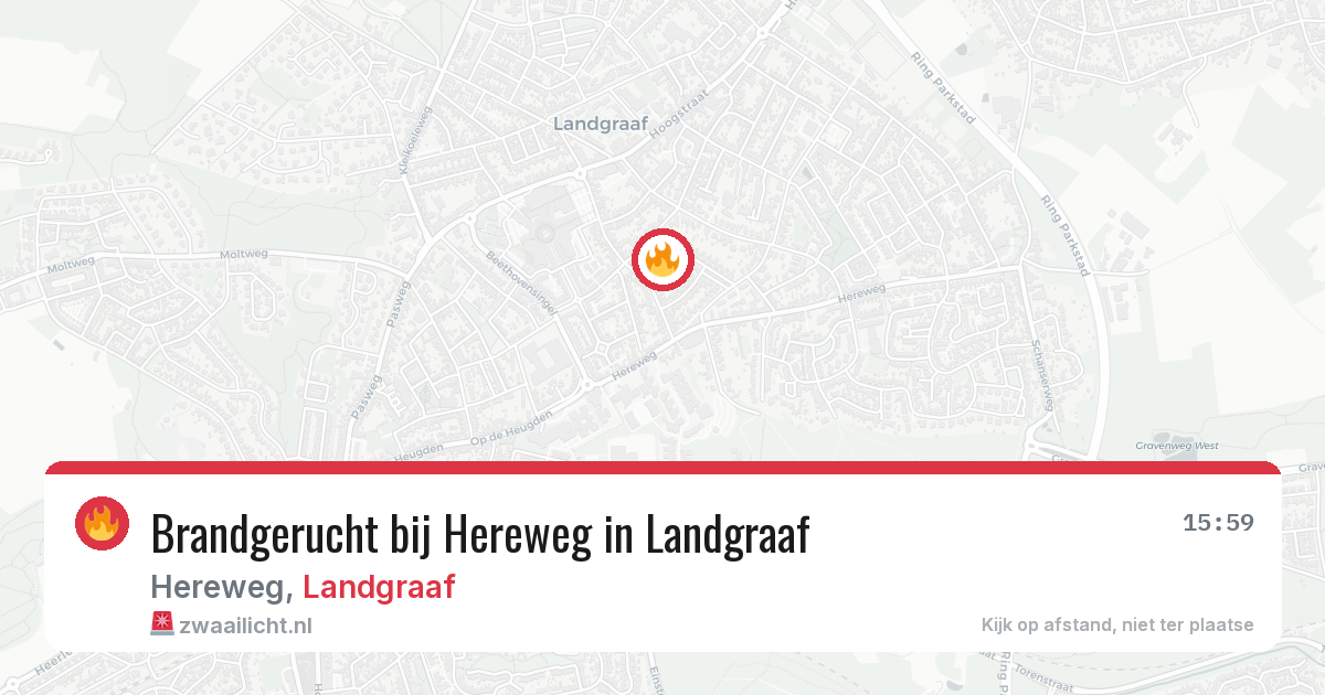 Brandgerucht bij Hereweg in Landgraaf — 31 jul 2026