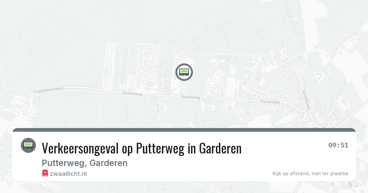 Verkeersongeval op Putterweg in Garderen — 20 jun 2026
