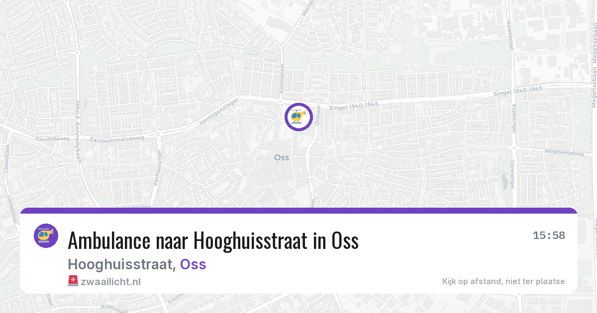 Ambulance naar Hooghuisstraat in Oss — 27 jun 2026