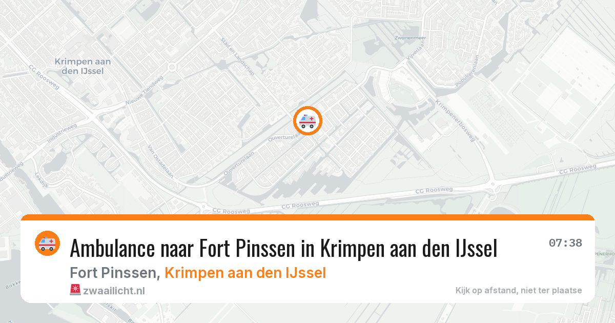 Ambulance naar Fort Pinssen in Krimpen aan den IJssel — 1 jul 2026