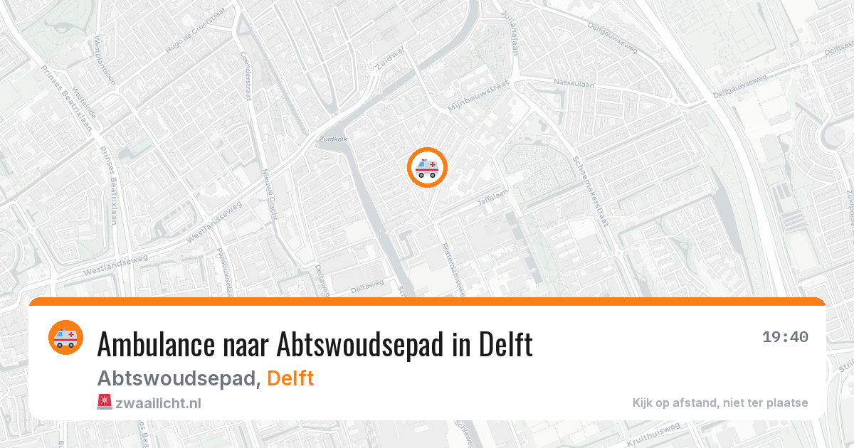Ambulance naar Abtswoudsepad in Delft — 21 mrt 2026