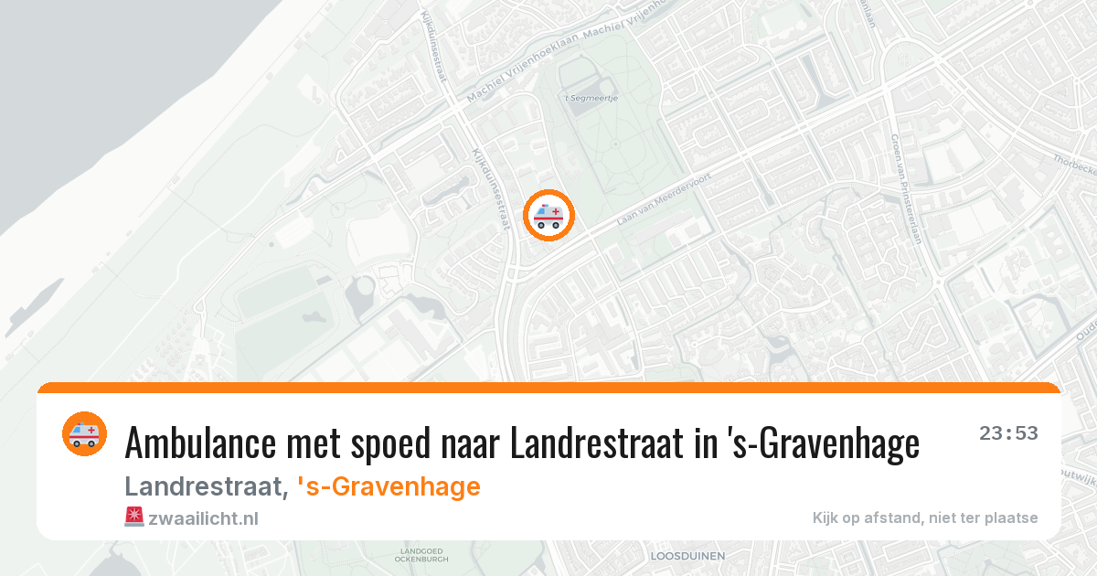 Ambulance met spoed naar Landrestraat in 's-Gravenhage — 27 jun 2026