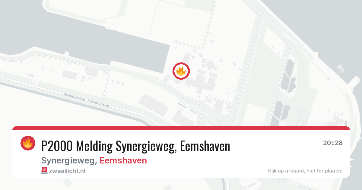 P2000 Melding Synergieweg, Eemshaven — 21 mei 2026