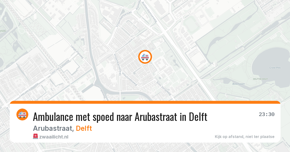 Ambulance met spoed naar Arubastraat in Delft — 26 jun 2026