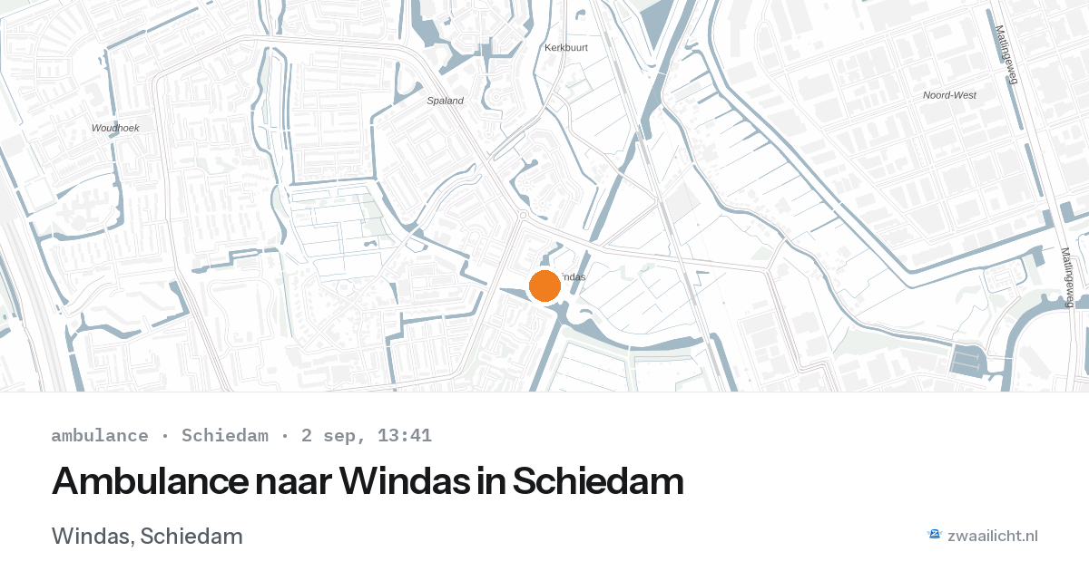 Ambulance naar Windas in Schiedam — 2 sep 2026