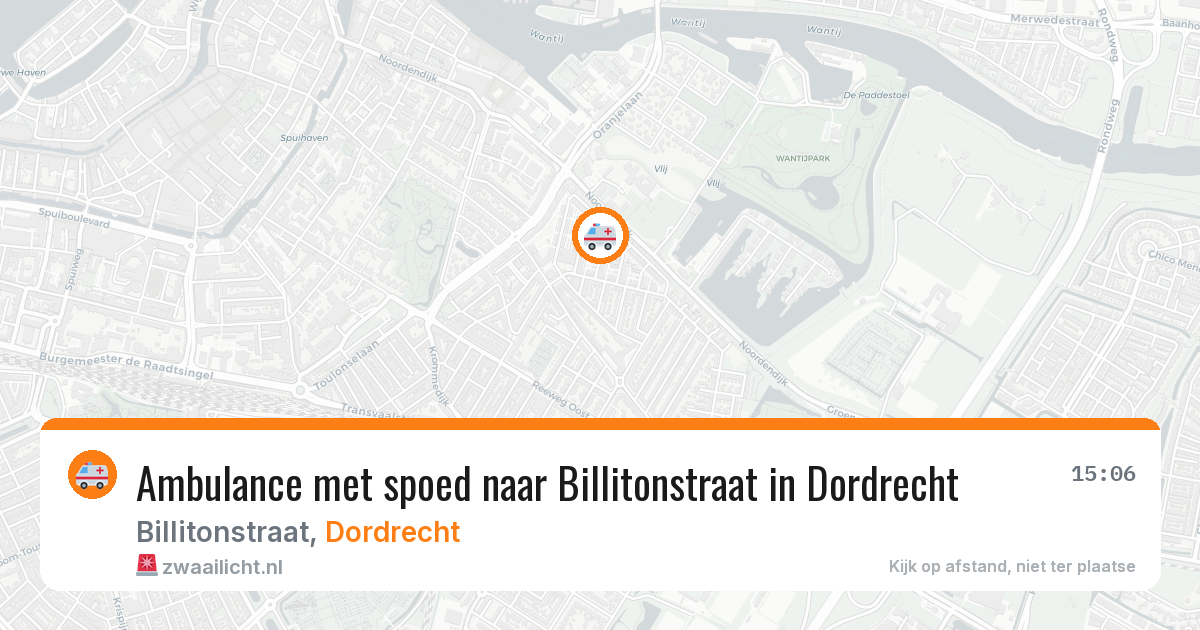 Ambulance met spoed naar Billitonstraat in Dordrecht — 7 mei 2026