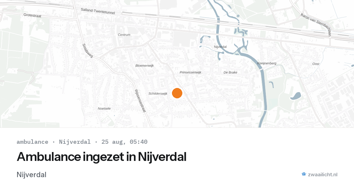 Ambulance ingezet in Nijverdal — 25 aug 2026