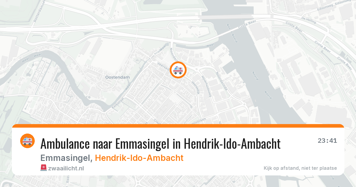 Ambulance naar Emmasingel in Hendrik-Ido-Ambacht — 25 jun 2026