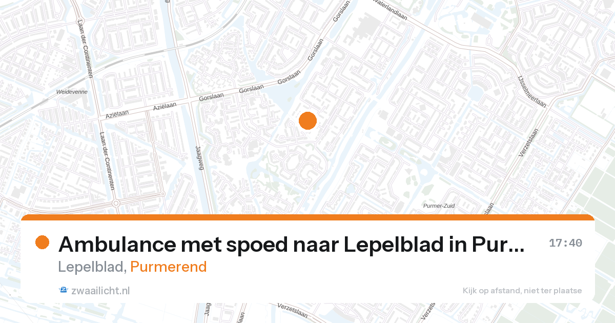 Ambulance met spoed naar Lepelblad in Purmerend — 27 aug 2026