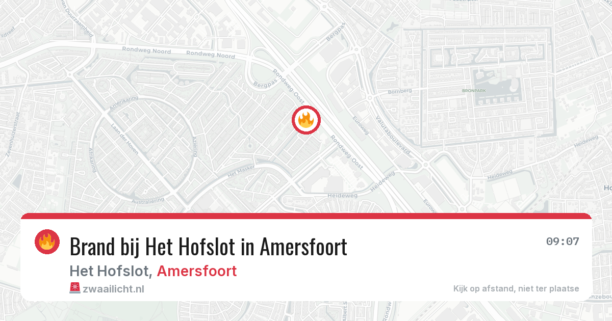 Brand bij Het Hofslot in Amersfoort — 20 jun 2026