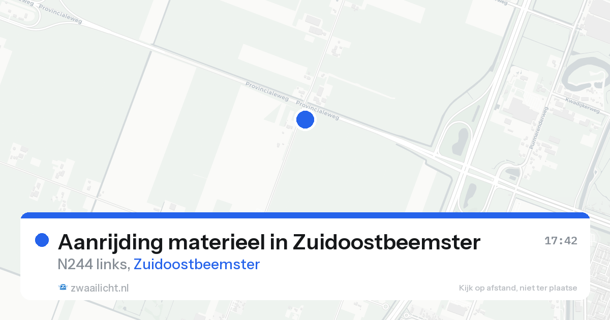 Aanrijding materieel in Zuidoostbeemster — 19 aug 2026