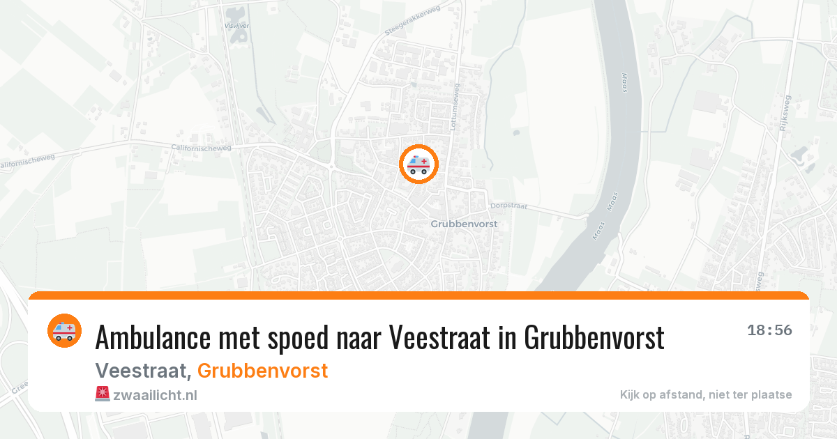 Ambulance met spoed naar Veestraat in Grubbenvorst — 17 jun 2026