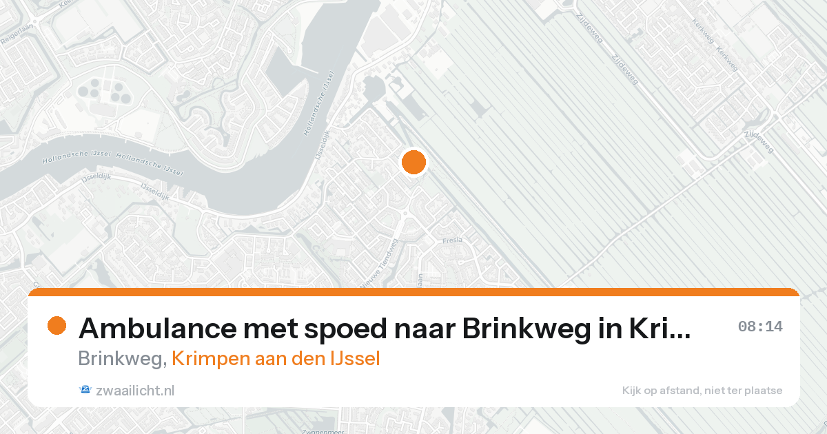 Ambulance met spoed naar Brinkweg in Krimpen aan den IJssel — 5 jun 2026