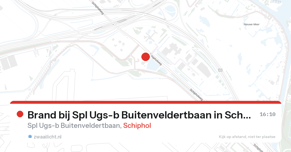 Brand bij Spl Ugs-b Buitenveldertbaan in Schiphol — 11 jun 2026