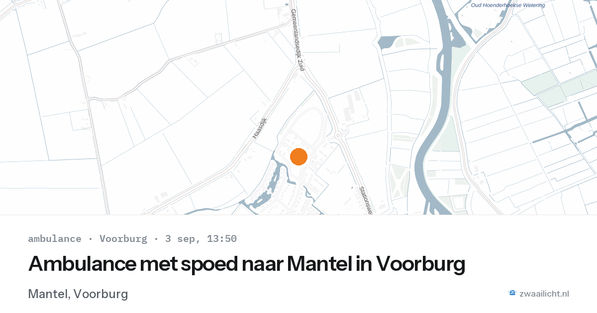 Ambulance met spoed naar Mantel in Voorburg — 3 sep 2026