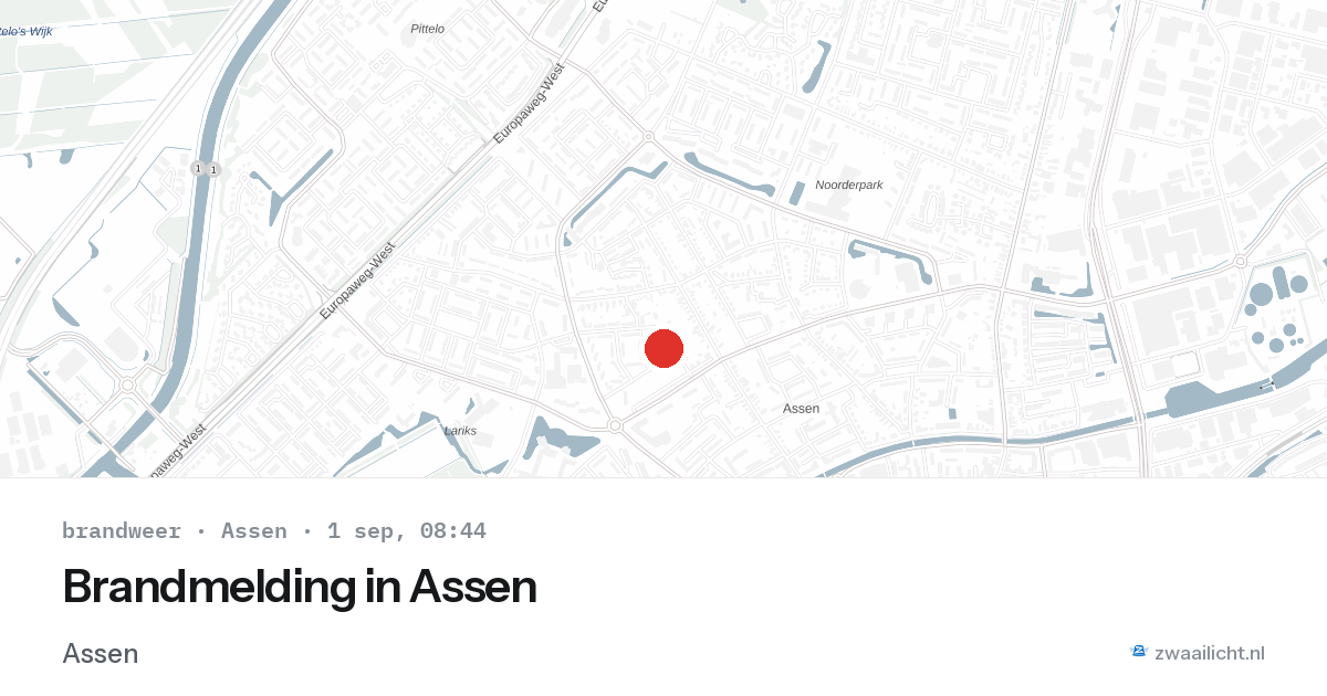 Brandmelding in Assen — 1 sep 2026
