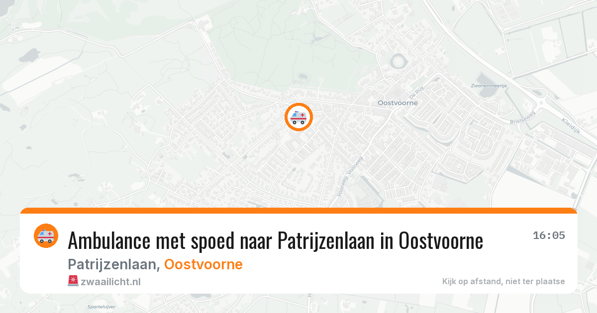 Ambulance met spoed naar Patrijzenlaan in Oostvoorne — 26 mei 2026