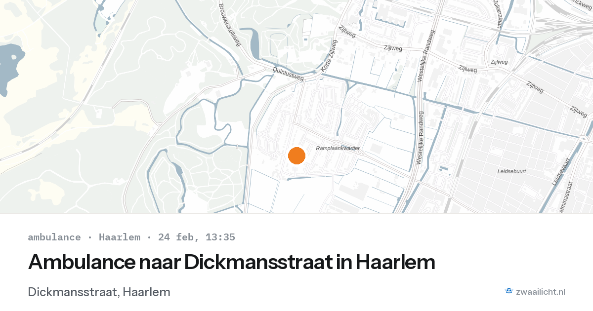 Ambulance naar Dickmansstraat in Haarlem — 24 feb 2026