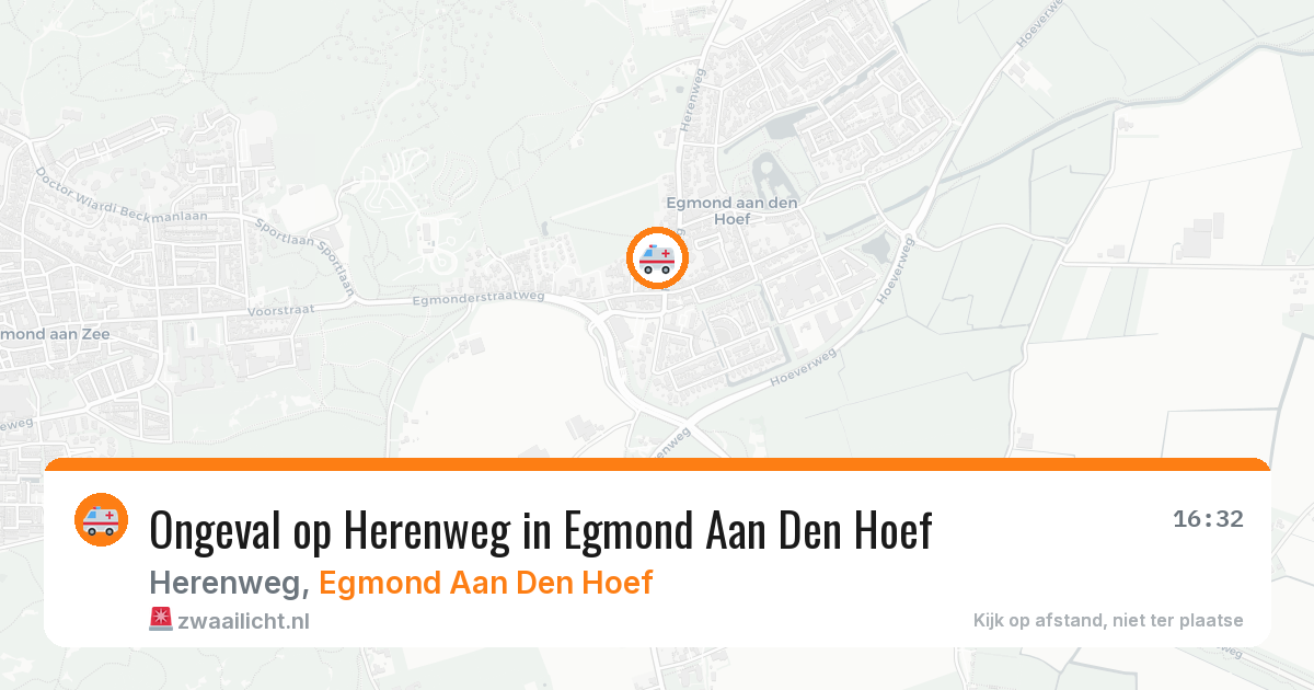 Ongeval op Herenweg in Egmond Aan Den Hoef — 9 apr 2026