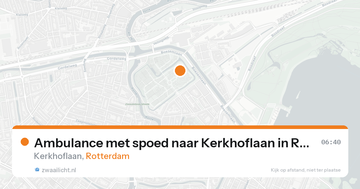 Ambulance met spoed naar Kerkhoflaan in Rotterdam — 26 aug 2026