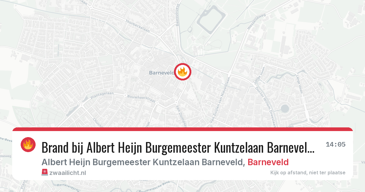 Brand bij Albert Heijn Burgemeester Kuntzelaan Barneveld in Barneveld — 27 mei 2026