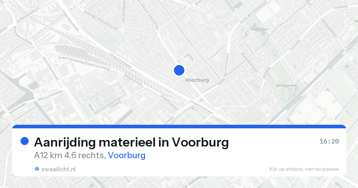 Aanrijding materieel in Voorburg — 21 aug 2026
